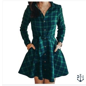 Kiel James Patrick Under the Mistletoe Flannel Dress, Size XS